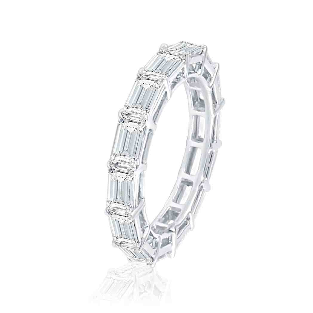 Emerald-Cut Diamond Eternity Band Ring LR11026A